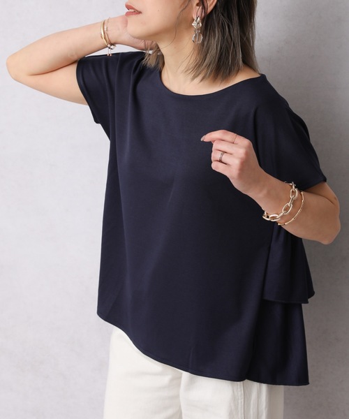 ap retro(アプレトロ)の「バック2段フリルTEE【ZOZO限定アイテム】(Tシャツ/カットソー・レディース・ホワイト/ブラック/ベージュ/ネイビー・FREE)」の20枚目の写真