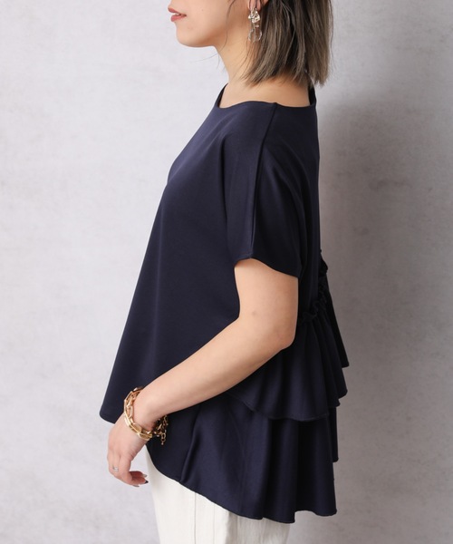 ap retro(アプレトロ)の「バック2段フリルTEE【ZOZO限定アイテム】(Tシャツ/カットソー・レディース・ホワイト/ブラック/ベージュ/ネイビー・FREE)」の11枚目の写真