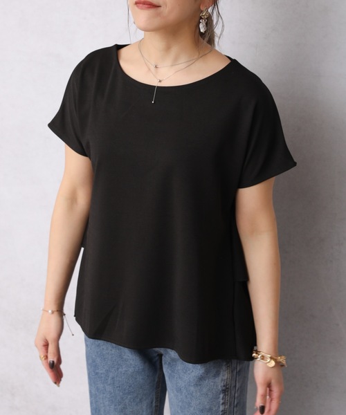 ap retro(アプレトロ)の「バック2段フリルTEE【ZOZO限定アイテム】(Tシャツ/カットソー・レディース・ホワイト/ブラック/ベージュ/ネイビー・FREE)」の16枚目の写真