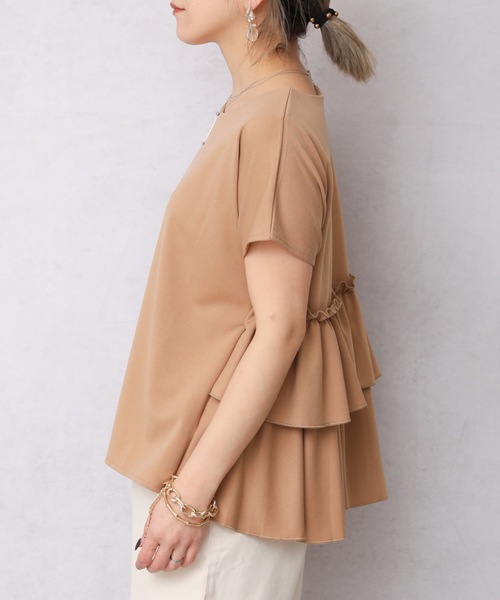 ap retro(アプレトロ)の「バック2段フリルTEE【ZOZO限定アイテム】(Tシャツ/カットソー・レディース・ホワイト/ブラック/ベージュ/ネイビー・FREE)」の18枚目の写真