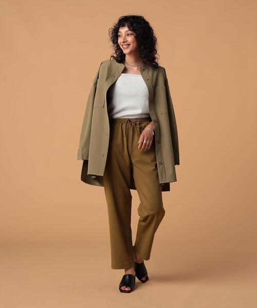 FEELING MADE（フィーリングメイド）の「FEELING MADE ストレッチポンチ ジョガーパンツ（その他パンツ・レディース・ダークグリーン/ダークグレー/ブラック/ベージュ・MEDIUM/LARGE/SMALL）」の16枚目の写真