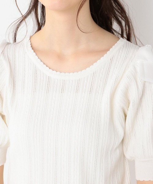 LODISPOTTO（ロディスポット）の「Favorite color ショルダーリボンニット（ニット/セーター・レディース・ホワイト/ブラック/ピンク/レッド/イエロー/ライトグリーン/ブルー/ラベンダー・MEDIUM）」の10枚目の写真