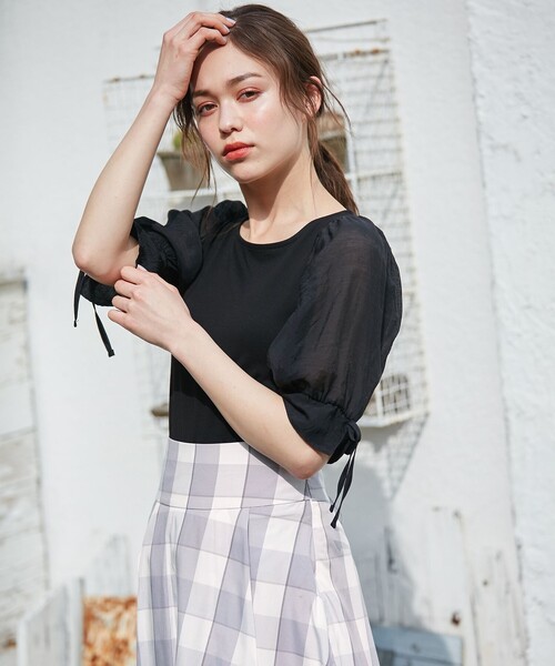 セール 接触冷感 クールビューティーパフスリーブ Tシャツ Tシャツ カットソー Feroux フェルゥ のファッション通販 Zozotown