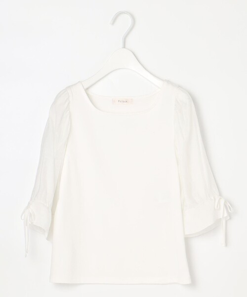 クールビューティーパフスリーブ 接触冷感 セール トップス Tシャツ Tシャツ カットソー Feroux フェルゥ のファッション