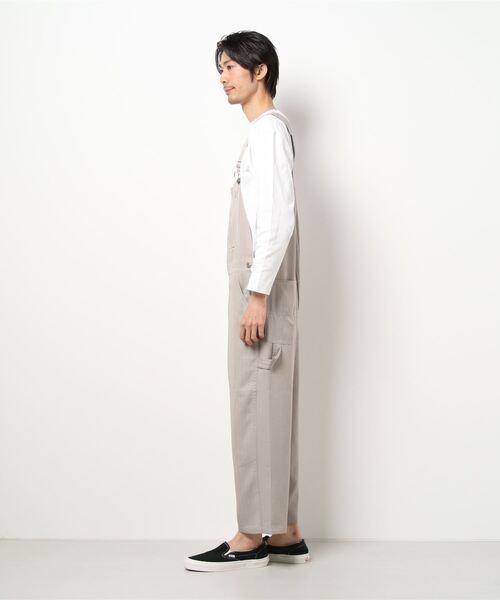 Burner（バーナー）の「【BURNER SELECT】ストライプオーバーオール(アニバーサルデザイン)（サロペット/オーバーオール・メンズ・ブラック/ブラウン/グレー・L/M/XL）」の4枚目の写真