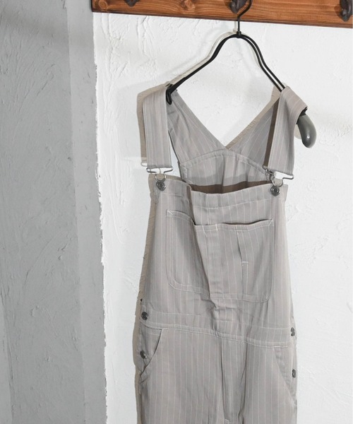 Burner（バーナー）の「【BURNER SELECT】ストライプオーバーオール(アニバーサルデザイン)（サロペット/オーバーオール・メンズ・ブラック/ブラウン/グレー・L/M/XL）」の10枚目の写真