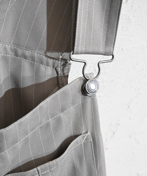 Burner（バーナー）の「【BURNER SELECT】ストライプオーバーオール(アニバーサルデザイン)（サロペット/オーバーオール・メンズ・ブラック/ブラウン/グレー・L/M/XL）」の11枚目の写真