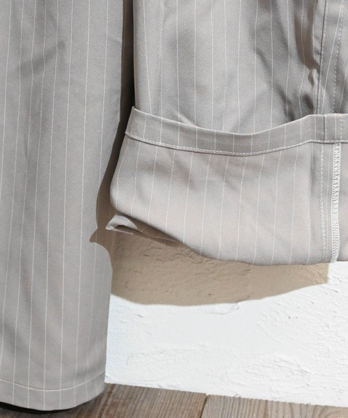 Burner（バーナー）の「【BURNER SELECT】ストライプオーバーオール(アニバーサルデザイン)（サロペット/オーバーオール・メンズ・ブラック/ブラウン/グレー・L/M/XL）」の12枚目の写真