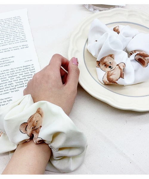 WESTSEA（ウエストシー）の「シュシュ ヘアゴム アクセサリー  韓国デザイン（シュシュ・レディース・その他3/その他1/その他4/その他8/その他6/その他7/その他2/その他5/その他/ホワイト系その他・FREE）」の5枚目の写真