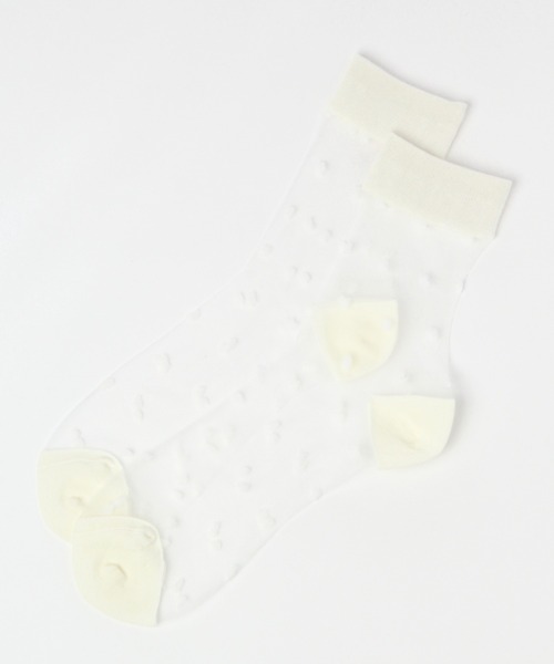 ALAND（エーランド）の「AngelSocks／シアーDOTソックス　2945816（ソックス/靴下・レディース・ブルー/アイボリー/パープル/スモーク/ブラック・FREE）」の3枚目の写真