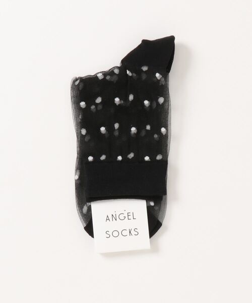 ALAND（エーランド）の「AngelSocks／シアーDOTソックス　2945816（ソックス/靴下・レディース・ブルー/アイボリー/パープル/スモーク/ブラック・FREE）」の14枚目の写真