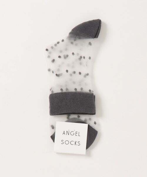 ALAND（エーランド）の「AngelSocks／シアーDOTソックス　2945816（ソックス/靴下・レディース・ブルー/アイボリー/パープル/スモーク/ブラック・FREE）」の16枚目の写真