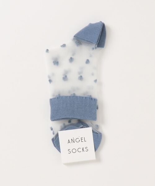 ALAND（エーランド）の「AngelSocks／シアーDOTソックス　2945816（ソックス/靴下・レディース・ブルー/アイボリー/パープル/スモーク/ブラック・FREE）」の17枚目の写真