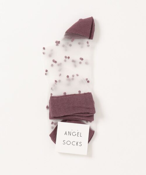 ALAND（エーランド）の「AngelSocks／シアーDOTソックス　2945816（ソックス/靴下・レディース・ブルー/アイボリー/パープル/スモーク/ブラック・FREE）」の18枚目の写真