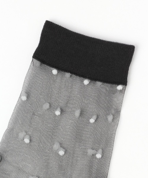 ALAND（エーランド）の「AngelSocks／シアーDOTソックス　2945816（ソックス/靴下・レディース・ブルー/アイボリー/パープル/スモーク/ブラック・FREE）」の7枚目の写真