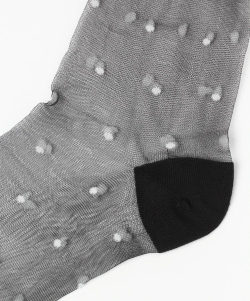 ALAND（エーランド）の「AngelSocks／シアーDOTソックス　2945816（ソックス/靴下・レディース・ブルー/アイボリー/パープル/スモーク/ブラック・FREE）」の8枚目の写真