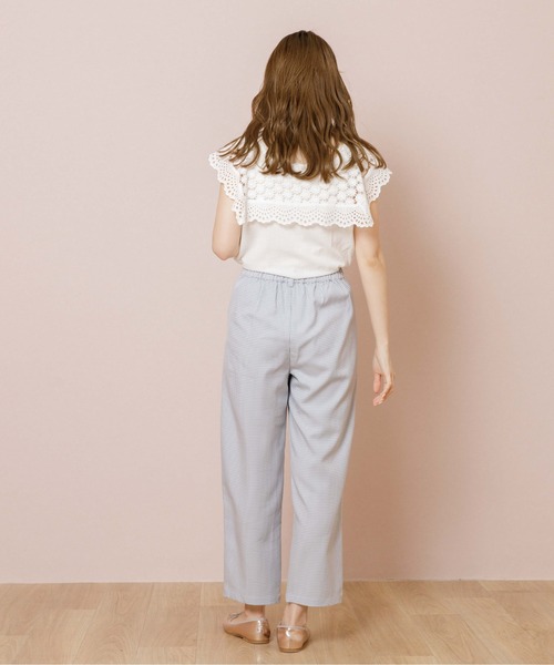 flower（フラワー）の「ギンガムテーパードパンツ（その他パンツ・レディース・ブラウン/グレー・FREE）」の13枚目の写真