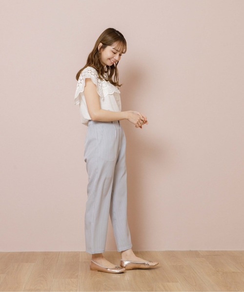 flower（フラワー）の「ギンガムテーパードパンツ（その他パンツ・レディース・ブラウン/グレー・FREE）」の11枚目の写真