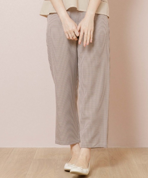 flower（フラワー）の「ギンガムテーパードパンツ（その他パンツ・レディース・ブラウン/グレー・FREE）」の18枚目の写真
