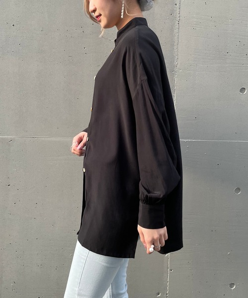 AS KNOW AS plus（アズノゥアズプラス）の「☆チャイナなさらりシャツ