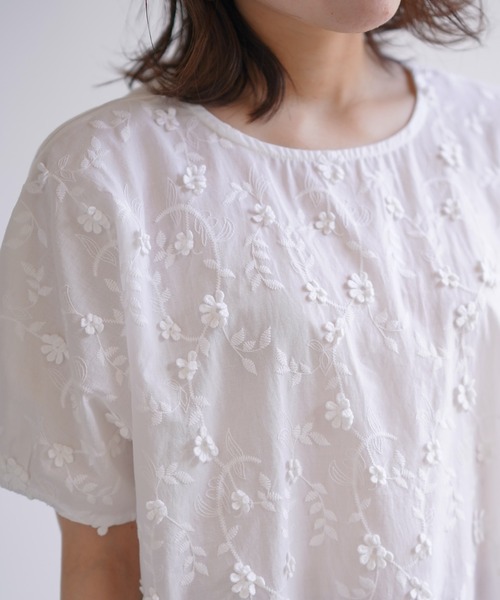 rps（アールピーエス）の「３Ｄ刺繍レースプルオーバー（シャツ/ブラウス・レディース・チャコールグレー/オフホワイト/ミント・M）」の22枚目の写真