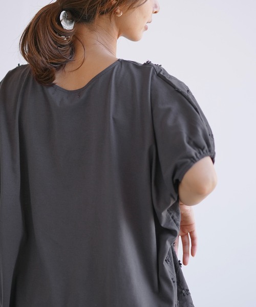 rps（アールピーエス）の「３Ｄ刺繍レースプルオーバー（シャツ/ブラウス・レディース・チャコールグレー/オフホワイト/ミント・M）」の8枚目の写真