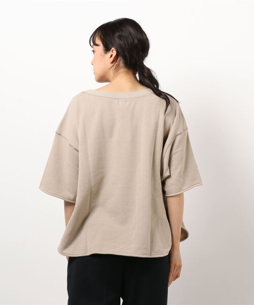 IENA（イエナ）の「Boheme ハーフスリーブ裏毛プルオーバー◆（Tシャツ/カットソー・レディース・ベージュ/ネイビー・FREE）」の10枚目の写真