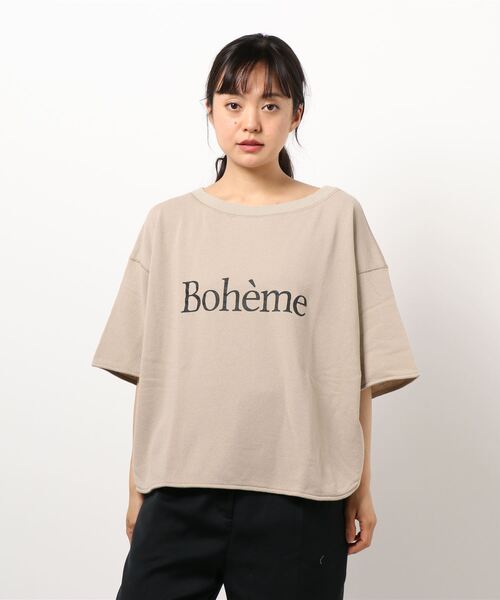 IENA（イエナ）の「Boheme ハーフスリーブ裏毛プルオーバー◆（Tシャツ/カットソー・レディース・ベージュ/ネイビー・FREE）」の11枚目の写真