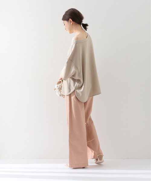 IENA（イエナ）の「Boheme ハーフスリーブ裏毛プルオーバー◆（Tシャツ/カットソー・レディース・ベージュ/ネイビー・FREE）」の5枚目の写真