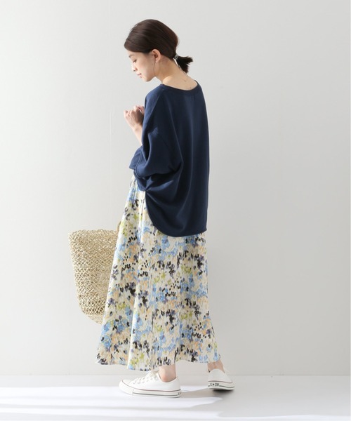 IENA（イエナ）の「Boheme ハーフスリーブ裏毛プルオーバー◆（Tシャツ/カットソー・レディース・ベージュ/ネイビー・FREE）」の8枚目の写真