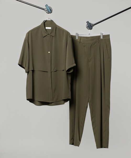 tk.TAKEO KIKUCHI（ティーケータケオキクチ）の「◆ダブルヨークシャツセットアップ（シャツ＋パンツセット）（シャツ/ブラウス・メンズ・ブラック/グレー/カーキ・01/02/03）」の3枚目の写真
