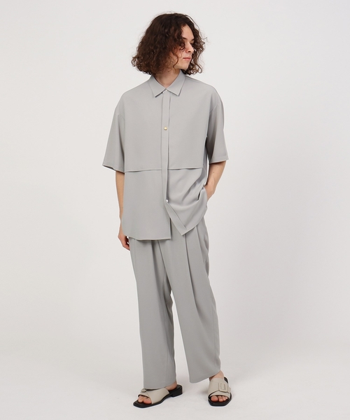 tk.TAKEO KIKUCHI（ティーケータケオキクチ）の「◆ダブルヨークシャツセットアップ（シャツ＋パンツセット）（シャツ/ブラウス・メンズ・ブラック/グレー/カーキ・01/02/03）」の6枚目の写真