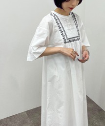 apres jour mignon | 刺繍チャイナボタンワンピース【ZOZOTOWN限定アイテム】(ワンピース)