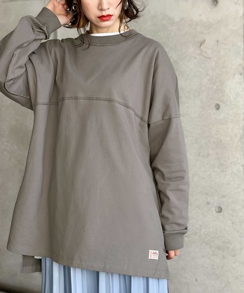 Java(ジャバ)の「《JaVaジャバ コラボ》切替えビッグシルエット長袖Tee(Tシャツ/カットソー・レディース・グレイッシュベージュ/チャコールグレー/ベージュ/ホワイト/ブラック・MEDIUM/LARGE/X-LARGE/SMALL)」の18枚目の写真