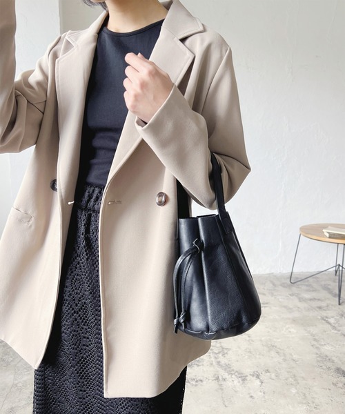 LIAN(リアン)の「【Made in Japan】レザーパネルラウンドハンドバッグ(ハンドバッグ・レディース・オフホワイト/ブラック/ブラウン・FREE)」の22枚目の写真