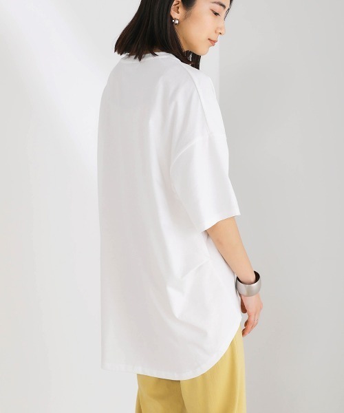 Bou Jeloud(ブージュルード)の「コットンロゴオーバーTシャツ(Tシャツ/カットソー・レディース・ブラック/ベージュ/オフホワイト・FREE)」の5枚目の写真