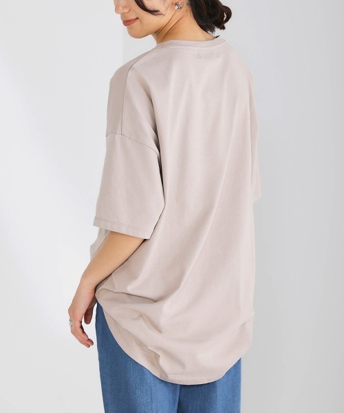 Bou Jeloud(ブージュルード)の「コットンロゴオーバーTシャツ(Tシャツ/カットソー・レディース・ブラック/ベージュ/オフホワイト・FREE)」の13枚目の写真