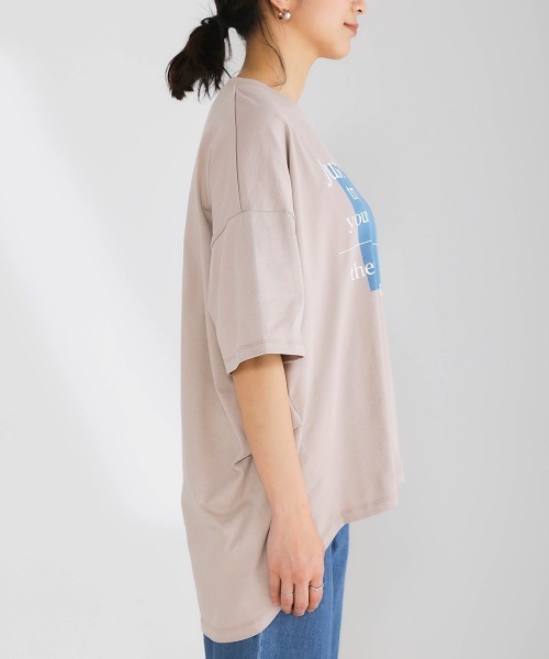 Bou Jeloud(ブージュルード)の「コットンロゴオーバーTシャツ(Tシャツ/カットソー・レディース・ブラック/ベージュ/オフホワイト・FREE)」の15枚目の写真