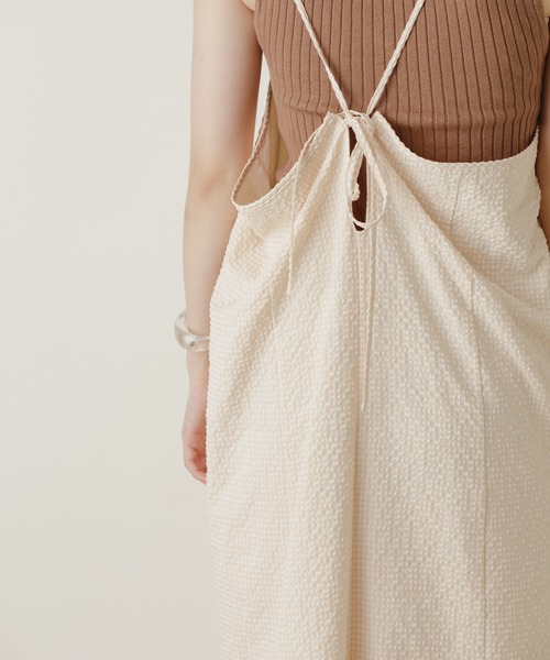 Kastane（カスタネ）の「wovenマーメイドキャミワンピース（ワンピース・レディース・ダークグリーン/パープル/グリーン/アイボリー/ブラウン・FREE）」の15枚目の写真