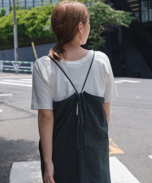 Kastane（カスタネ）の「wovenマーメイドキャミワンピース（ワンピース・レディース・ダークグリーン/パープル/グリーン/アイボリー/ブラウン・FREE）」の12枚目の写真