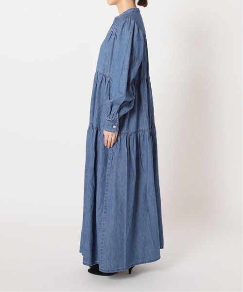SLOBE IENA（スローブイエナ）の「【Healthy denim/ヘルシーデニム】 CAFTAN EXデニムロングワンピ―ス【洗濯機洗い可】◆（ワンピース・レディース・ネイビー・36/38）」の18枚目の写真
