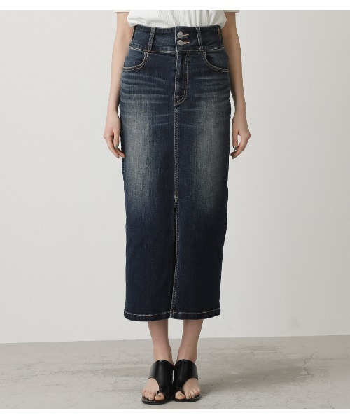 AZUL by moussy(アズールバイマウジー)の「デニムロングスカート(デニムスカート・レディース・ベージュ・LARGE)」の6枚目の写真