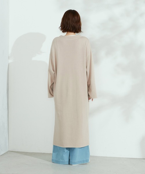 Purple&Yellow（パープルアンドイエロー）の「裏毛カフタンワンピース（ワンピース・レディース・ダークブラウン/ベージュ・SMALL/MEDIUM）」の3枚目の写真