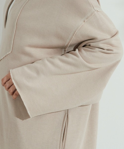 Purple&Yellow（パープルアンドイエロー）の「裏毛カフタンワンピース（ワンピース・レディース・ダークブラウン/ベージュ・SMALL/MEDIUM）」の10枚目の写真