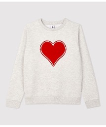 PETIT BATEAU（プチバトー）の「ハートプリントスウェットプルオーバー（スウェット・キッズ）」