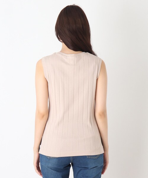 Cutie Blonde（キューティーブロンド）の「◆【S-L】ワイドリブタンクトップ（タンクトップ・レディース・ブラック/ベージュ/オフホワイト・01/02/03）」の6枚目の写真