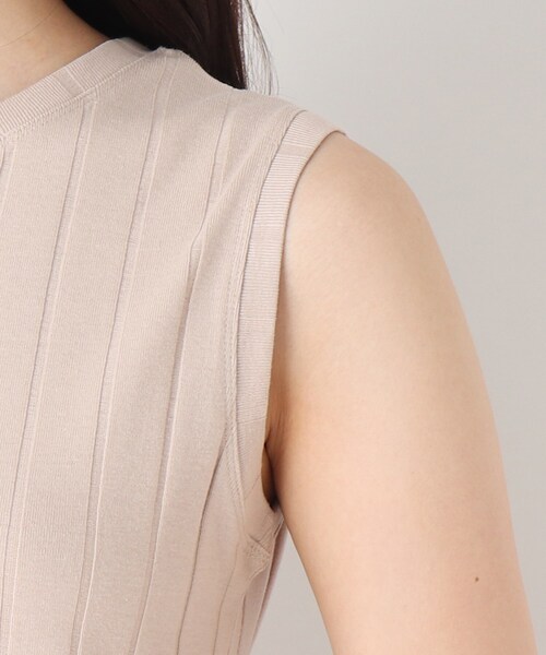 Cutie Blonde（キューティーブロンド）の「◆【S-L】ワイドリブタンクトップ（タンクトップ・レディース・ブラック/ベージュ/オフホワイト・01/02/03）」の8枚目の写真