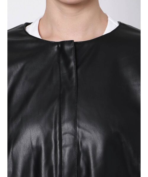 ELENDEEK（エレンディーク）の「フェイクレザーブルゾン（ブルゾン・レディース・ブラック/ライトベージュ・FREE）」の18枚目の写真