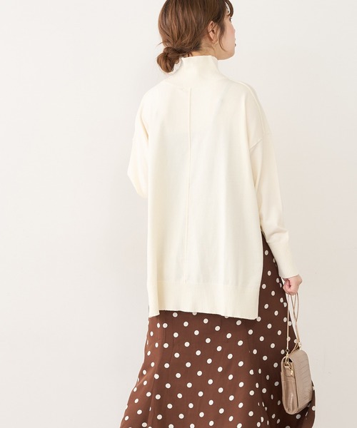 natural couture（ナチュラルクチュール）の「【大好評リバイバルアイテム】もちもちゆるっとハイネックニット（ニット/セーター・レディース・ブラック/ピンク/モカ/ライトベージュ/カーキ/アイボリー・FREE）」の10枚目の写真