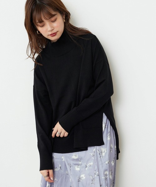 natural couture（ナチュラルクチュール）の「【大好評リバイバルアイテム】もちもちゆるっとハイネックニット（ニット/セーター・レディース・ブラック/ピンク/モカ/ライトベージュ/カーキ/アイボリー・FREE）」の13枚目の写真